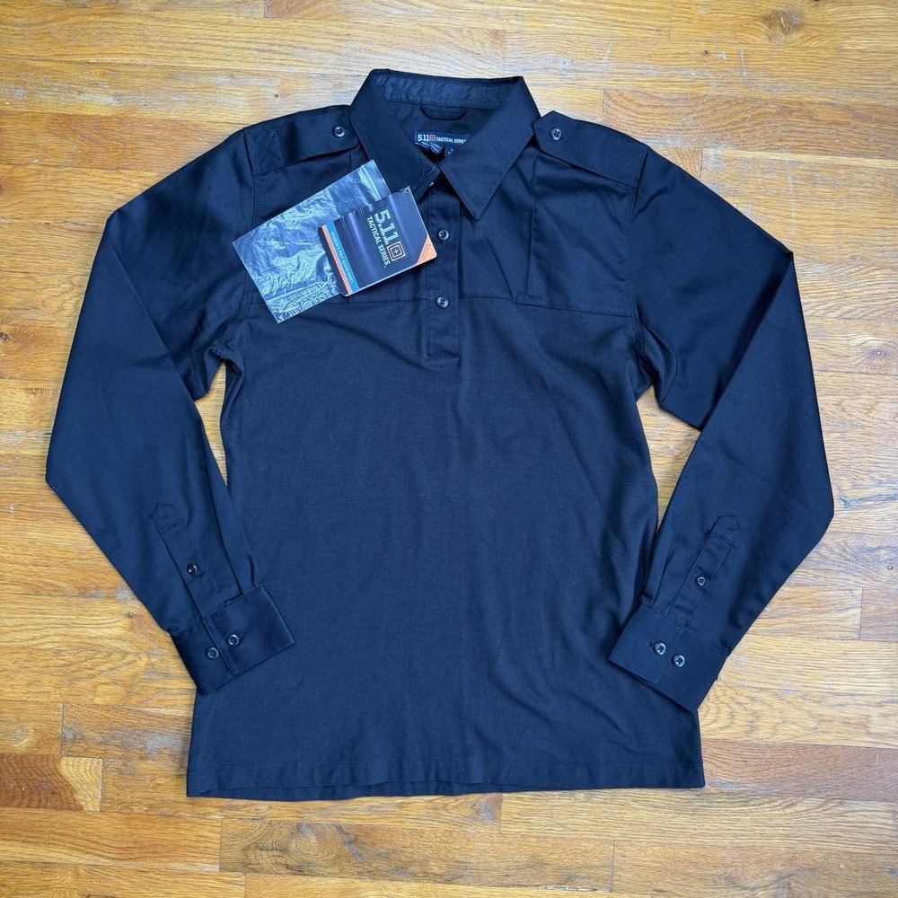62372 5.11 Tactical Women's Rapid PDU Long Sleeve Shirt Large Regular Black